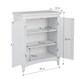 image 5 of Teamson Home Glancy Free Standing Floor Storage Cabinet with Louvered Doors Adjustable Shelves