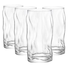 Bormioli Rocco Sorgente Highball Glasses - 460ml - Pack of 4 | Clear | Clear