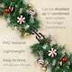 image 5 of Neo 2m Candy Cane Baubles Garland Festive Foliage Garland Wreath PVC Christmas Decoration | Green | Green Red