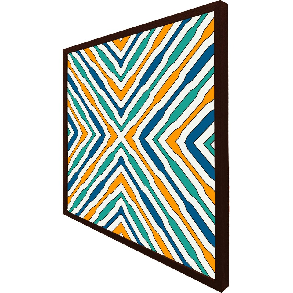 image 1 of Ethnic geometric figures (Picutre Frame) Brown | XL
