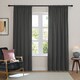 image 2 of Furn Soft Chenille Blackout Pencil Pleat Curtain Pair, 117cm width x 137cm drop | Grey | Charcoal | (W) 117cm x (L) 137cm | 1