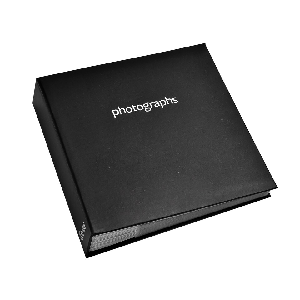 image 1 of ARPAN Slip In Case Book-Bound Memo Photo Album – Holds 200 Photos 6" x 4" (10x15cm) – Hardcover Memory Album with Writing Space for Family, Wedding & Travel Pictures