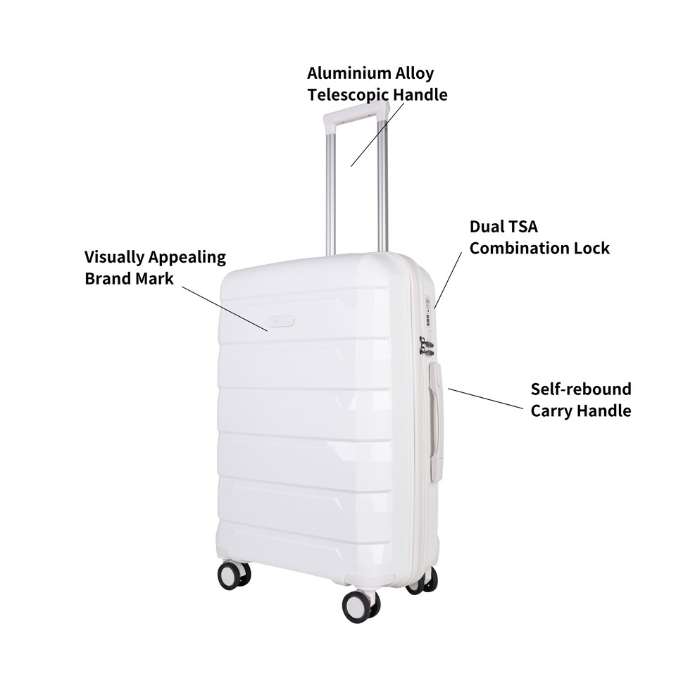 image 1 of Cabin Suitcase Small 20’ Inch Hard Shell Hand Luggage - Lightweight & Durable, USB Charging Port, Secure TSA Lock, Dual Spinner Wheels