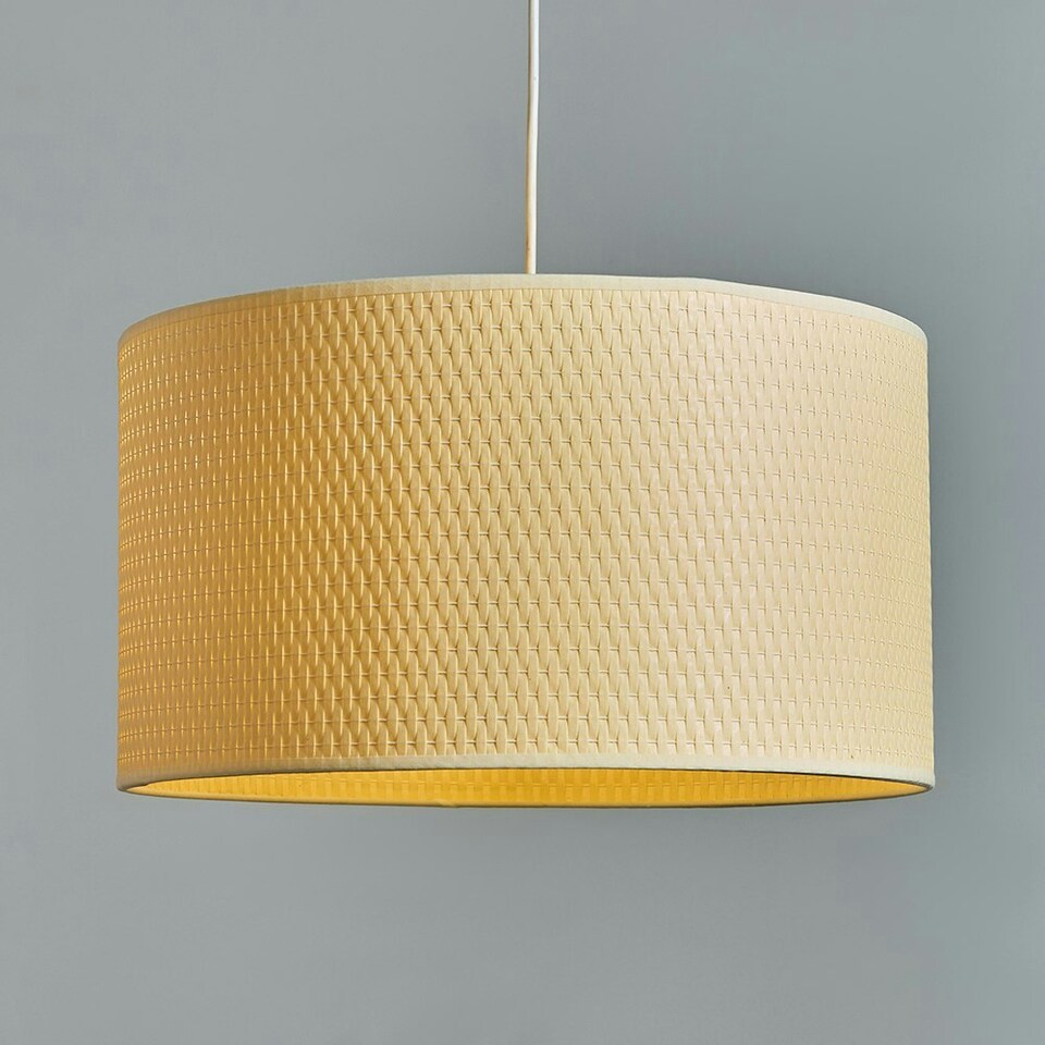 image 1 of ValueLights Natural Ceiling Light Pendant Drum Natural Shade Cream