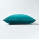 image 2 of Homescapes Teal Green Velvet Cushion Cover - 40 x 40 cm