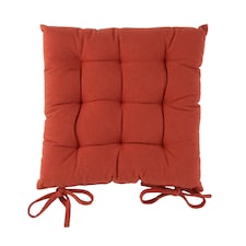 Harbour Housewares Square Garden Chair Seat Cushion - Paprika | Red | Paprika