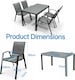 image 9 of Alivio 5 Piece Outdoor Patio Dining Table Set, Modern Metal Garden Furniture with 4 Chairs for Backyard, Terrace & Balcony