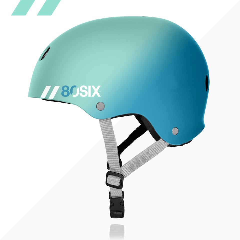 image 1 of Kids Multi Sport Helmet Surf Green-Teal 5+