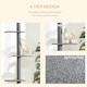 image 6 of PawHut 260cm Cat Tree Floor To Ceiling Adjustable Height
