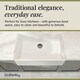 image 3 of 795mm - Single Bowl Fireclay Butler Kitchen Sink  -  Chrome Waste