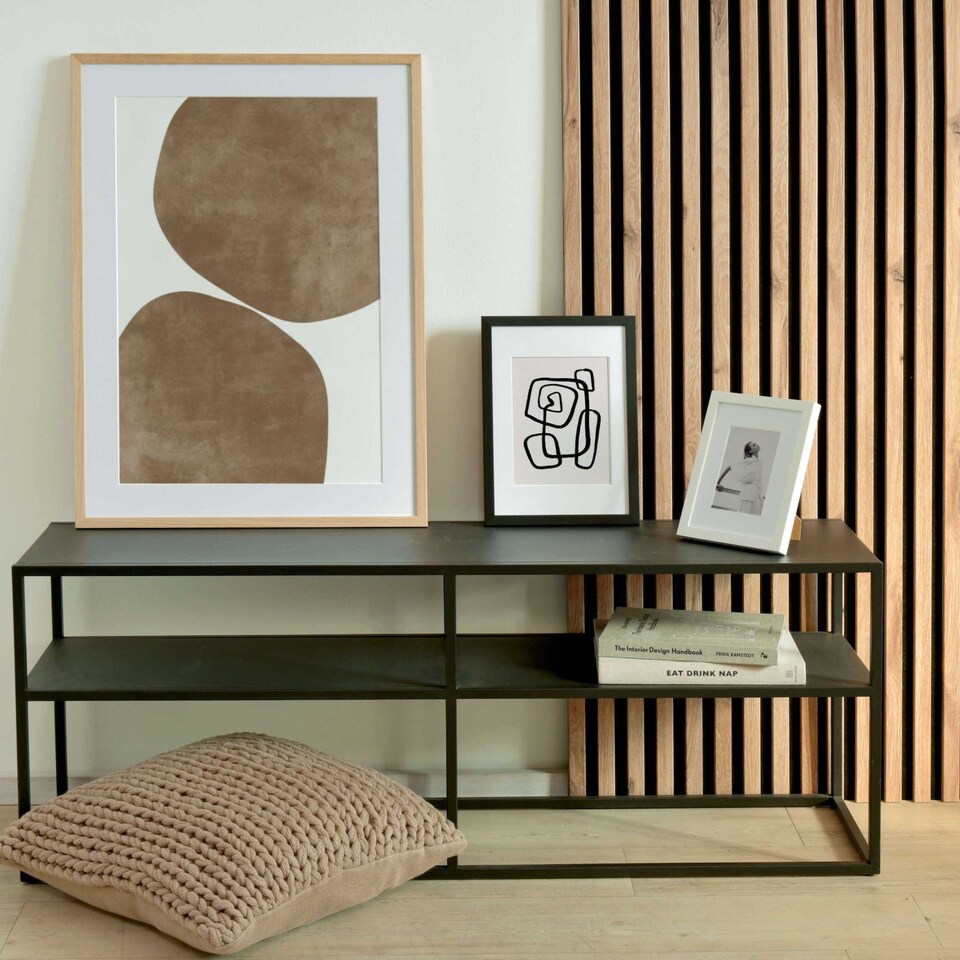 image 1 of Nielsen Skava Wooden Picture Frame with White Mount - Real Glass - Oak - A1 (59.4x84.1cm)