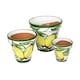 image 3 of Verano Spanish Ceramics Set of 3 Plant Pots - 16-29cm Lemons Multi