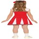 image 2 of Fancy Dress Adult Cheerleader Costume Red - S