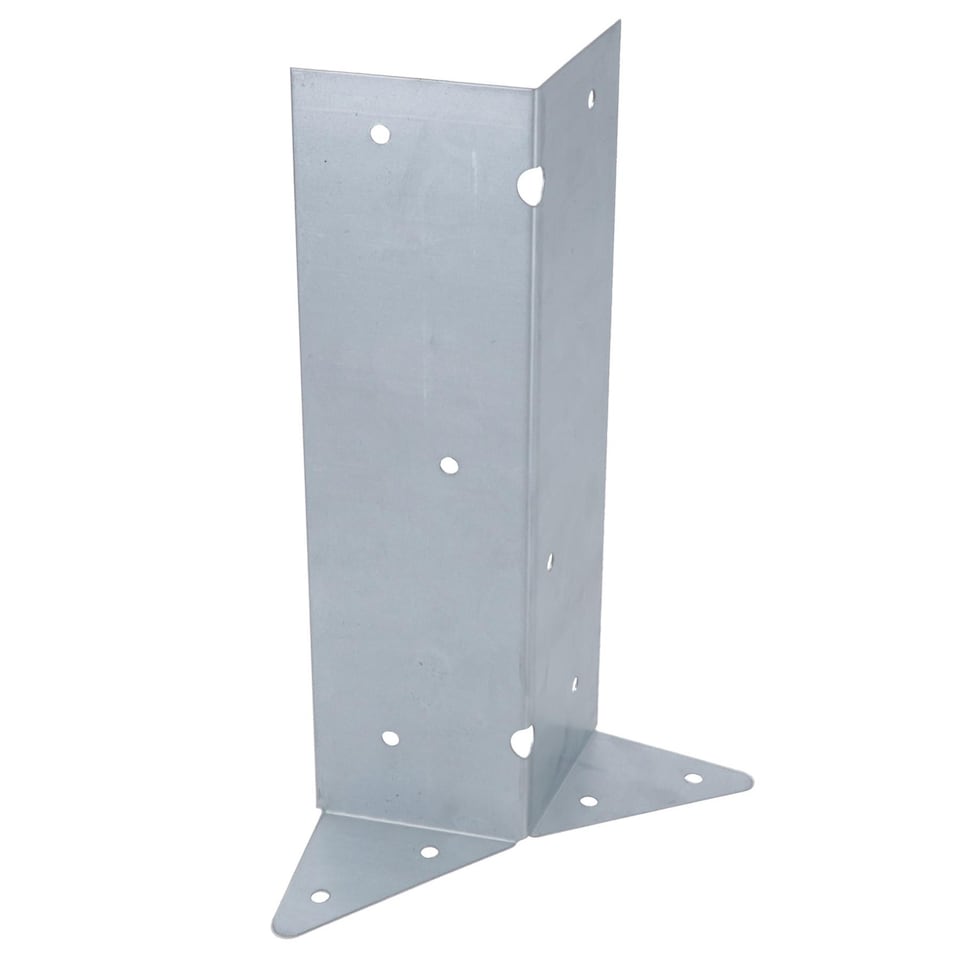 image 1 of Arris Rail Bracket Fence Post Support Galvanised 225mm Panel Repair 4PK