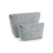 Bagbase Felt Accessory Bag - Grey Melange - 12.5cm x 6cm x 16cm