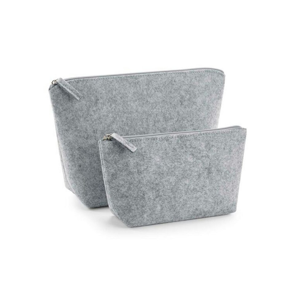 image 1 of Bagbase Felt Accessory Bag - Grey Melange - 12.5cm x 6cm x 16cm