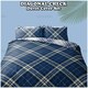 image 6 of VELVETIO Diagonal Check Complete Duvet Cover Set with Fitted Sheet Breathable Bedding Quilt Blue | King