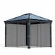 image 2 of Net Curtain Set for Dallas 12 x 16 Gazebo - Polyester - L212 x W440 cm - Dark Grey (Gazebo Not Included)