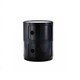 image 1 of Living and Home Cylindrical 2-Tiered Plastic Storage Drawer Unit, Black