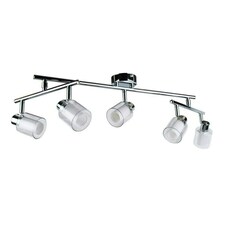 Jacey 5 Light Chrome Ceiling Spotlight Bar