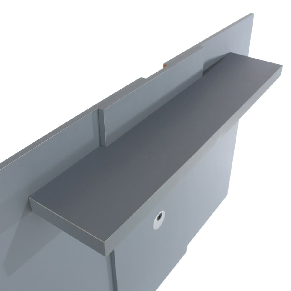 image 1 of Lido TV Display Wall Panel - Extendable or Fixed Media Panel with Adjustable Shelf for TVs