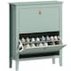 image 9 of HOMCOM 2 Drawer Shoe Cabinet with Flip Doors for Hallway, Entryway White | 80 x 24 x 95.5 cm