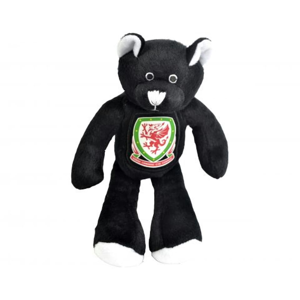 image 1 of Wales Official Football Mini Bear - Black/White - One Size