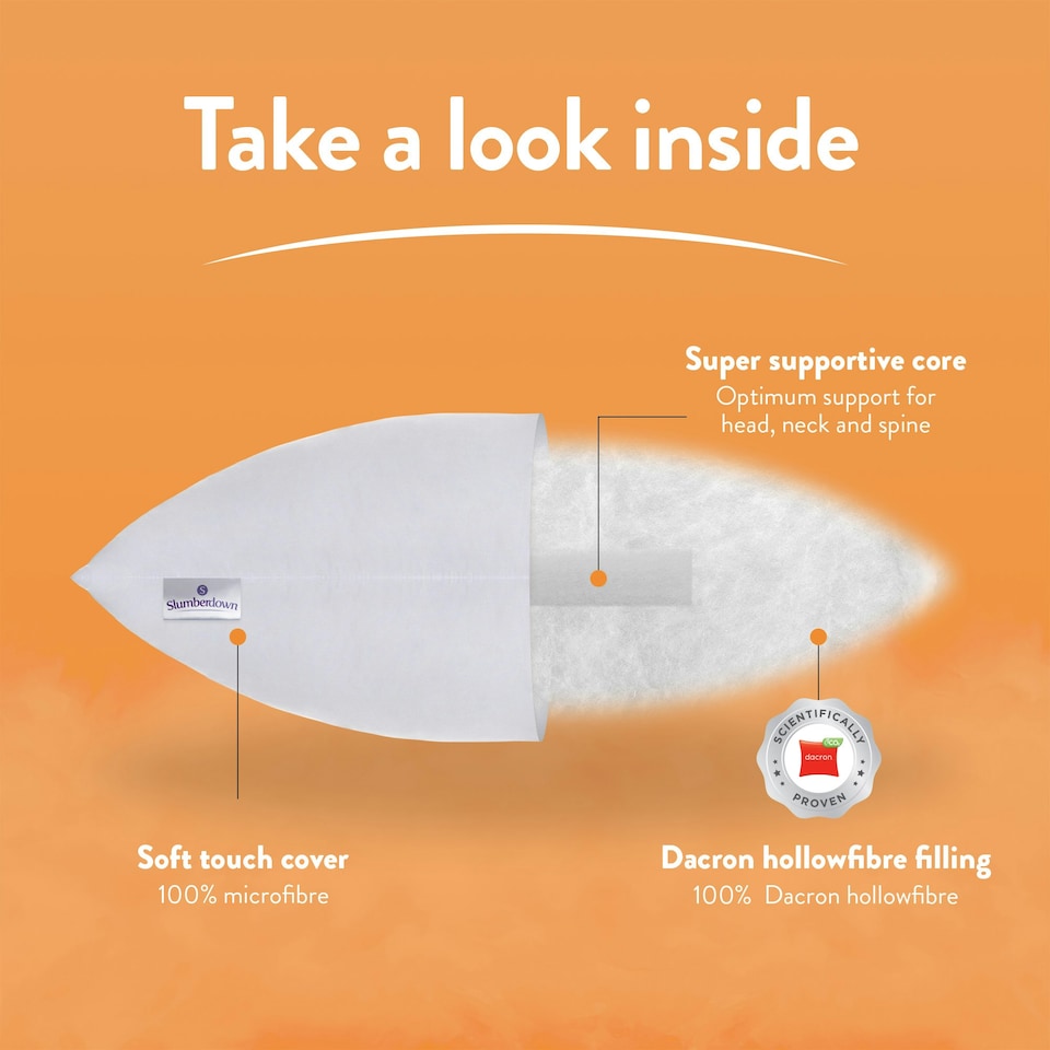 image 1 of Slumberdown Climate Control Super Support Pillow, Firm Suppport, 2 Pack