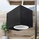 image 4 of First Choice Lighting Set of 6 Falmouth Black Downwards Outdoor IP44 Wall Light Black | Clear