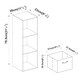 image 4 of 3-Tier Cube Shelving Unit with Inserts | Brown | Oak & Cream | 1