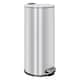 image 1 of Harbour Housewares Round Stainless Steel Kitchen Pedal Bin - 30L - Brushed