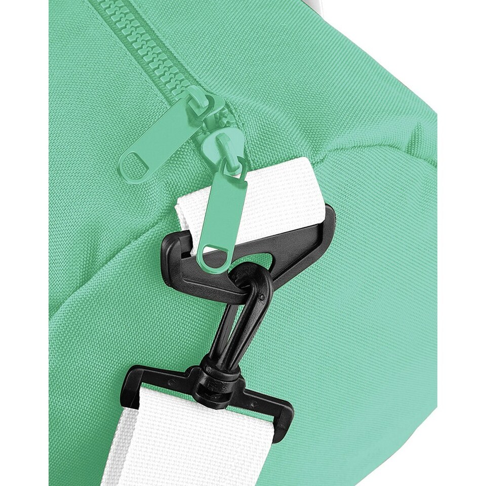 image 1 of Bagbase Plain Varsity Barrel / Duffle Bag (20 Litres) - Mint Green/Off White - One Size