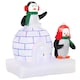 image 1 of HOMCOM 5ft Christmas Inflatable Two Penguins w/ Ice House for Garden Lawn