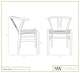 image 5 of Nicholas Winter Beech Wooden Danish Style Dining Chairs - Black-Black - Solid Wood Wish Beech Bone Wood Chairs | Black | Black/Black
