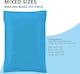 image 4 of Straame 100 Assorted Blue Postal Bags, Self-Seal, Flexible, Tear-Proof, 4 Sizes, 25 Each | Blue | DL | 100