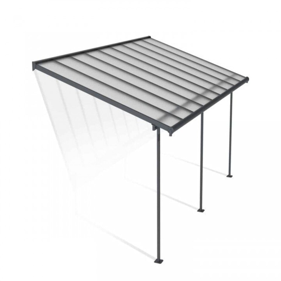 image 1 of Patio Cover Sierra 3 x 5.46 Clear - Polycarbonate - L555 x W299 x H305 cm - Grey Grey