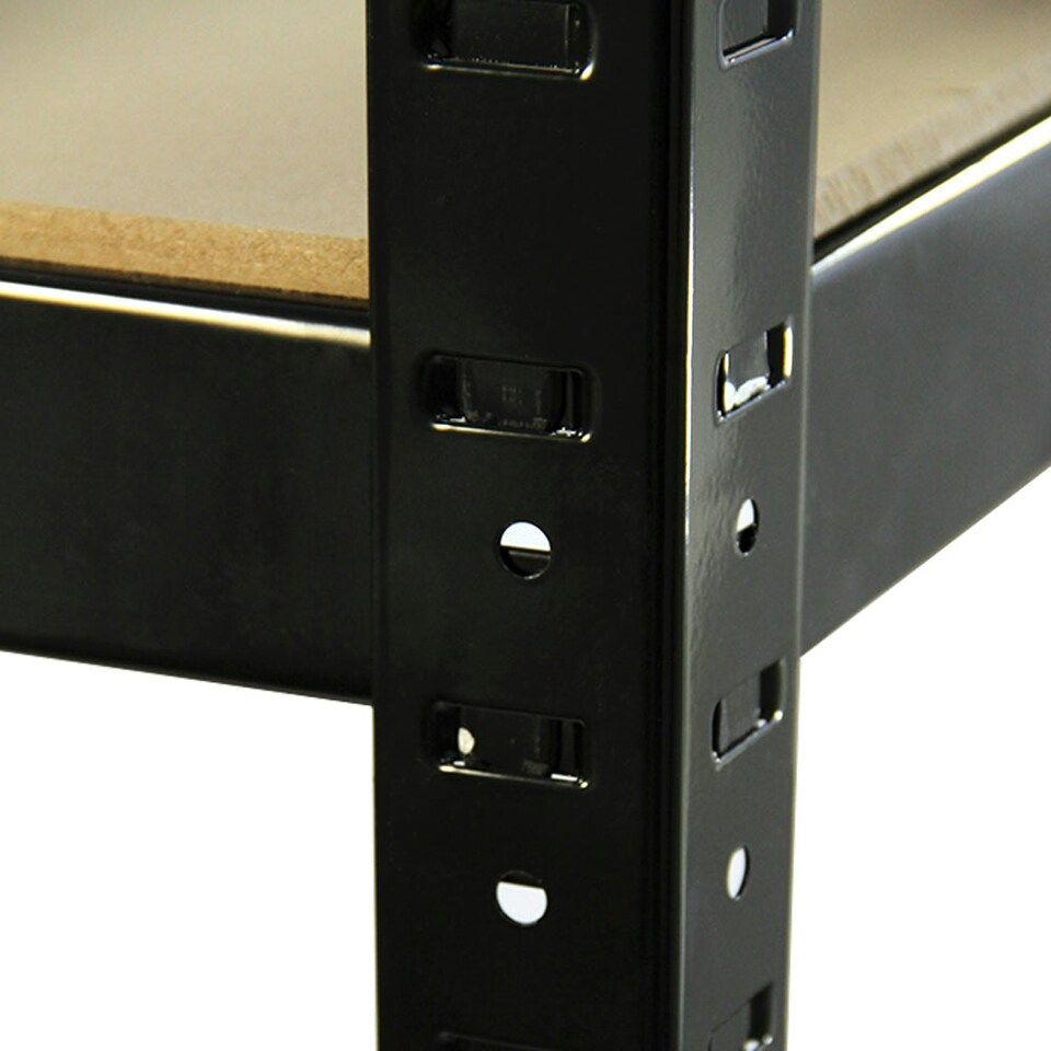 image 1 of Monster Racking T-Rax Heavy Duty Shelving Units, Black, 75cm W, 30cm D, Set of 4 Black