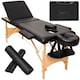 image 1 of Massage Table - 3-zone bed, wooden frame, bolsters, carry bag, head and armrests | Black | black | 1