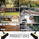 image 7 of Stiff PVC 10" Outdoor Yard Broom Heavy Duty Garden Brush with Black Metal Handle
