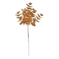 Metallic Gold Eucalyptus Pick Artificial Flower Decoration 21cm