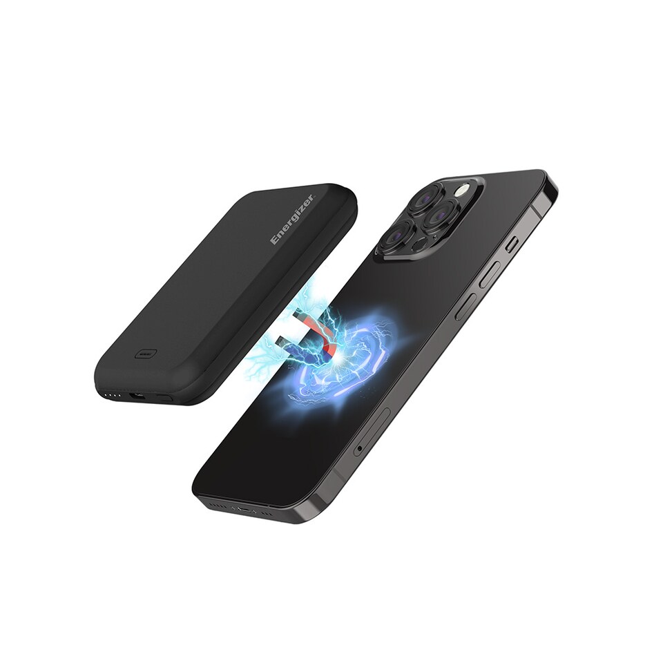image 1 of Energizer 5mAh Magnetic QI Wireless Power Bank Black