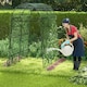 image 5 of COSTWAY 230CM Metal Garden Arch Arbor Climbing Trellis Pergola