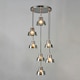 image 3 of BHS Demi Ceiling Pendant with Glass Shades, Pewter