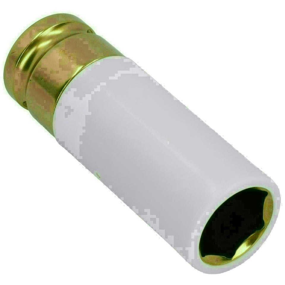 image 1 of 19mm 1/2" Drive Double Deep Alloy Wheel Nut Socket 6 Sided Single Hex