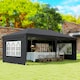 image 9 of Outsunny 3 x 6m Garden Pop Up Gazebo, Height Adjustable Marquee Party Tent with Sidewalls, Storage Bag, Black