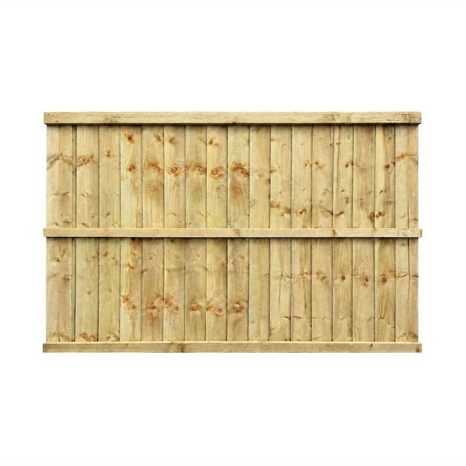 image 1 of Snowdon Timber Treated Feather Edge Close Board Fence Panel (W) 1828mm (H) 900mm