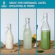 image 4 of Argon Tableware Glass Bottles with Swing Top - 1.1 Litre - Pack of 6 Clear | 1L