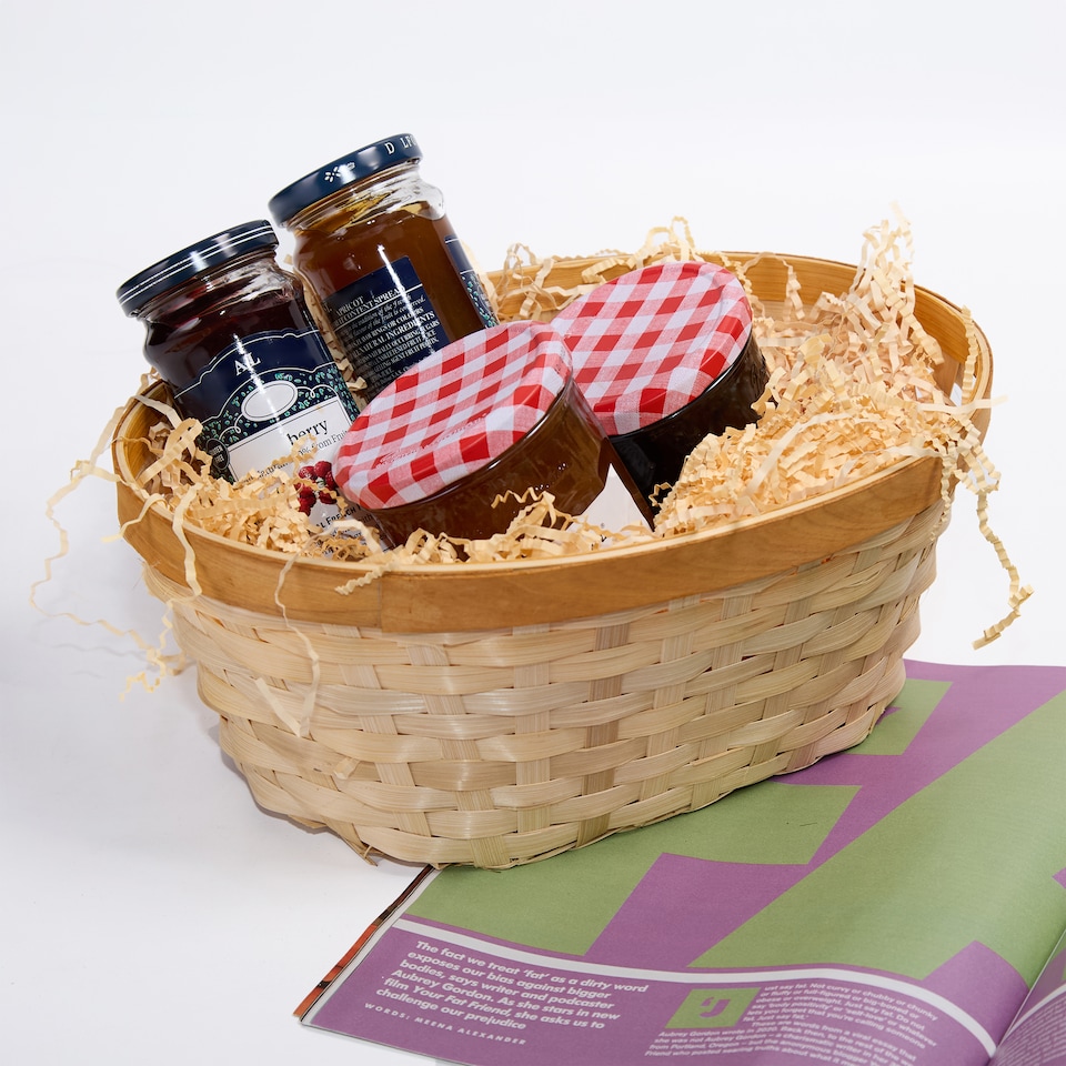 image 1 of Wickerfield Set of 10 Oval Bamboo Storage Baskets for Gift Hampers, Home Storage & Retail Display
