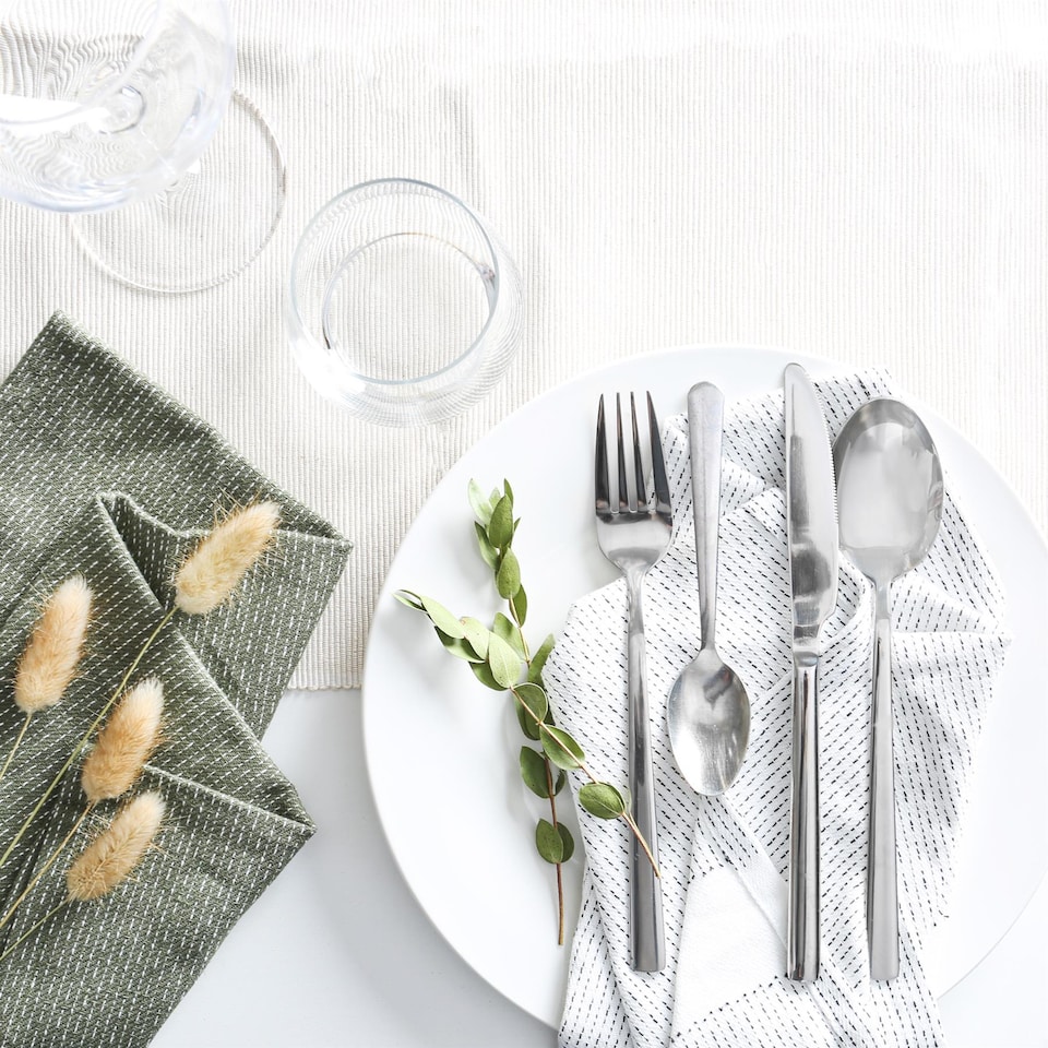 image 1 of Argon Tableware Tondo Stainless Steel Dinner Forks - 21.5cm - Pack of 6 | Silver | Silver