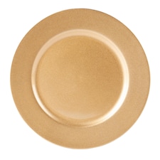 Argon Tableware Metallic Charger Plate - 33cm - Gold | Gold | Gold